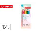 Lapices de colores stabilo aquacolor acuarelables pastel love estuche carton de 12 colores surtidos