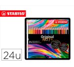 Lapices de colores stabilo acuarelables original arty estuche metalico de 24 colores surtidos