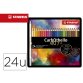 Lapices de colores stabilo acuarelables carbothello arty estuche metalico de 24 colores surtidos