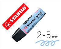 Rotulador stabilo boss fluorescente original pastel by ju schnee azul nublado