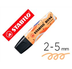 Rotulador stabilo boss fluorescente original pastel by ju schnee naranja palido