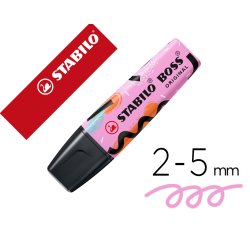 Rotulador stabilo boss fluorescente original pastel by ju schnee fucsia helado