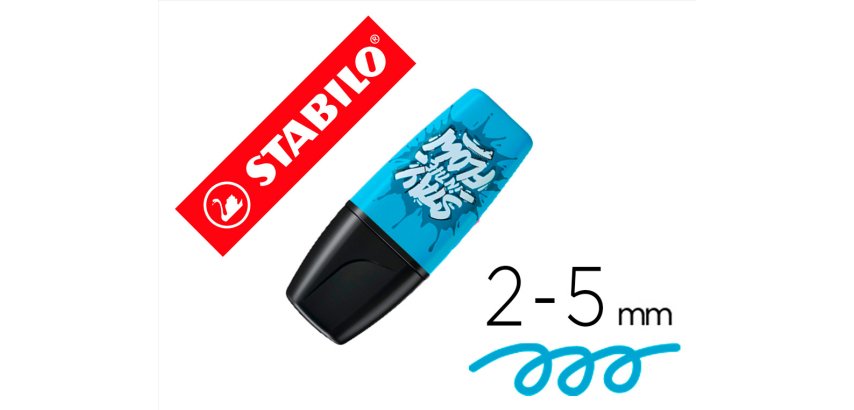 Rotulador stabilo boss mini fluorescente by snooze one azul
