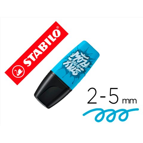 Rotulador stabilo boss mini fluorescente by snooze one azul