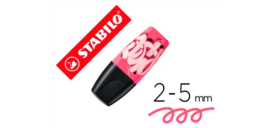Rotulador stabilo boss mini fluorescente by snooze one rosa
