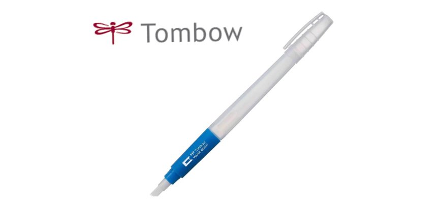 Pincel tombow water brush con deposito rellenable punta fina blister de 1 unidad