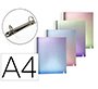 Carpeta 4 anillas de 25 mm carchivo din a4 carton forrado color metalizado gradient
