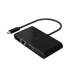 Belkin AVC004BTBK base para portátil y replicador de puertos USB 3.2 Gen 1 (3.1 Gen 1) Type-C Negro