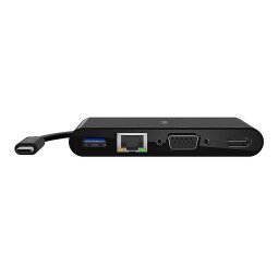 Adaptador belkin avc005btbk multimedia usb-c puertos usb-a 3.0 ethernet vga y hdmi (4k) color negro