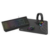 Pack Gaming KROM kenya 4 en1 rgb Auriculares + teclado + raton + alfombrilla