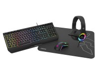 Pack Gaming KROM kenya 4 en1 rgb Auriculares + teclado + raton + alfombrilla