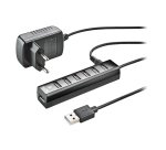 Hub ngs tiny 7 puertos con adaptador corriente usb 2.0