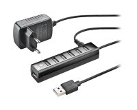Hub ngs tiny 7 puertos con adaptador corriente usb 2.0