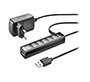 Hub ngs tiny 7 puertos con adaptador corriente usb 2.0