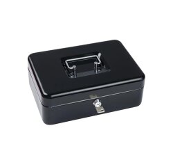 Caja de caudales sax con cerradura 250x180x90 mm con portamonedas