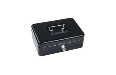 Caja de caudales sax con cerradura 250x180x90 mm con portamonedas
