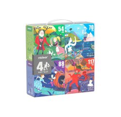 Puzle mideer 4 en 1 cuento de hadas 54/70/88/117 piezas