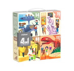 Puzle mideer 4 en 1 museo 54/70/88/117 piezas