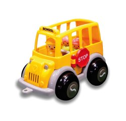 Juego andreu toys ecoline midi bus escolar + 1 conductor + 2 figuras