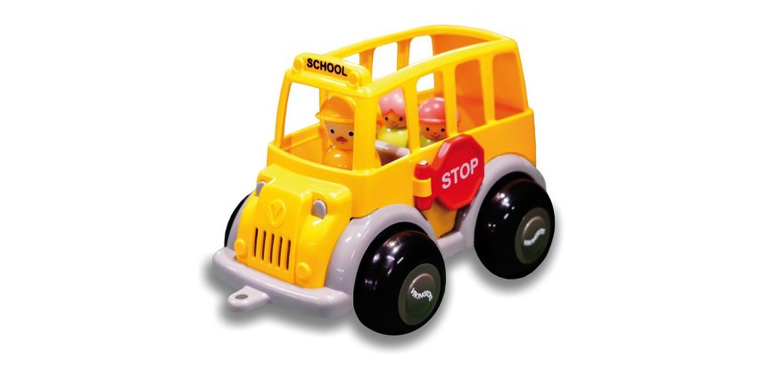 Juego andreu toys ecoline midi bus escolar + 1 conductor + 2 figuras
