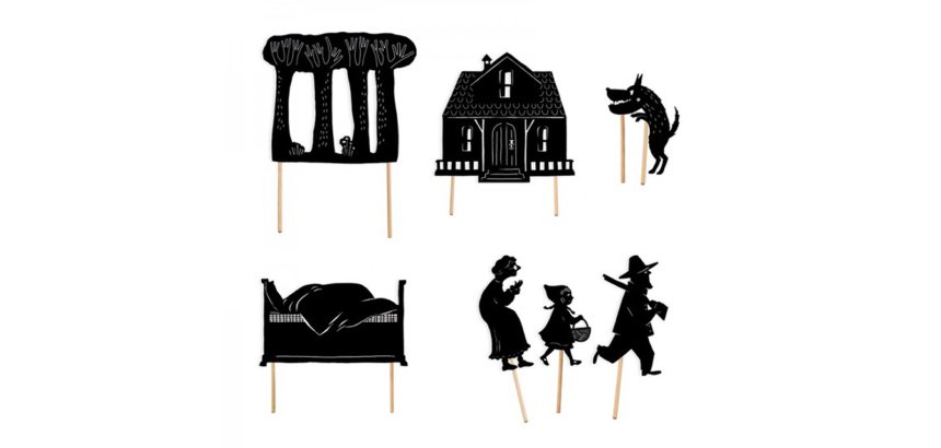 Juego mideer titeres de sombra caperucita roja