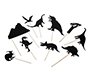 Juego mideer titeres de sombras dinosaurios