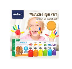 Juego mideer pinturas para dedos 6 colores