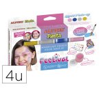 Maquillaje líquido alpino festival caja de 4 colores surtidos + pincel + folleto