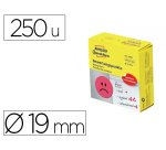 Etiqueta adhesiva avery smile rojo triste 19 mm rollo de 250 unidades