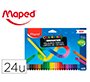 Lapices de colores maped color peps infinity caja de 24 colores surtidos