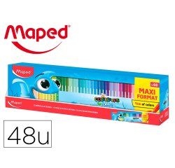 Rotulador maped color peps ocean caja de 48 unidades colores surtidos