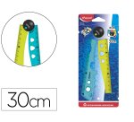 Regla maped plastico plegable croc croc blister de 1 unidad 15 cm + 1 unidad 30 cm