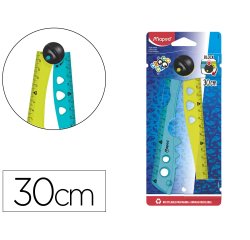 Regla maped plastico plegable croc croc blister de 1 unidad 15 cm + 1 unidad 30 cm