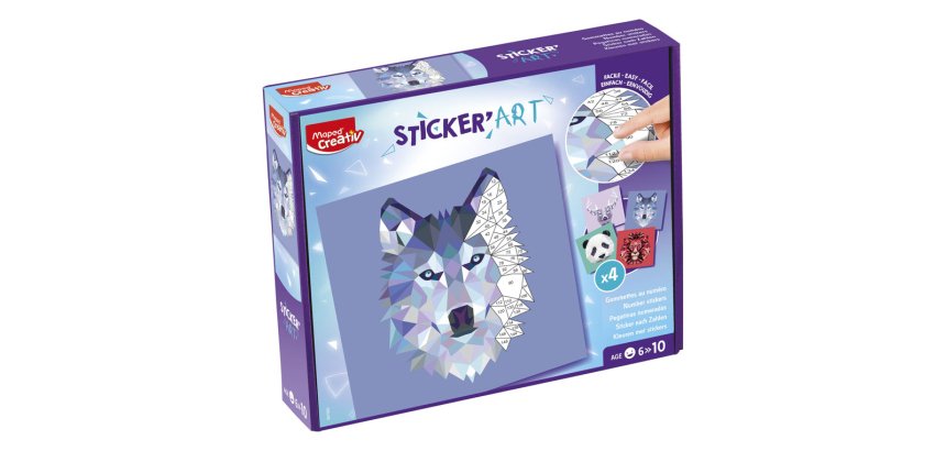 Juego maped creativo sticker'art pegatinas al numero