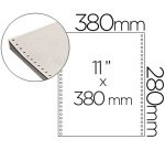 Papel continuo 380x11 blanco caja de 2500 hojas