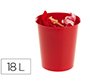 Papelera plastico archivo 2000 ecogreen 100% reciclada 18 litros color rojo 290x310
