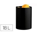 Papelera plastico archivo 2000 ecogreen 100% reciclada 18 litros color negro 260x335 mm