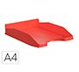 Bandeja sobremesa archivo 2000 ecogreen plastico 100% reciclada apilable formatos din a4 y folio color rojo