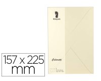 Sobre rossler coloretti c5 color crema 157x225 mm pack de 5 unidades