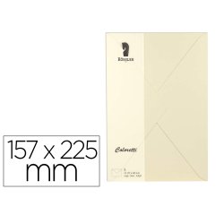 Sobre rossler coloretti c5 color crema 157x225 mm pack de 5 unidades