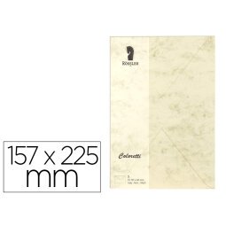 Sobre rossler coloretti c5 color marmol crema 157x225 mm pack de 5 unidades