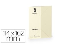 Sobre rossler coloretti c6 ministro color crema 114x162 mm pack de 5 unidades