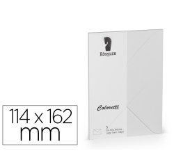 Sobre rossler coloretti c6 ministro color gris claro 114x162 mm pack de 5 unidades
