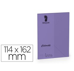 Sobre rossler coloretti c6 ministro color lila 114x162 mm pack de 5 unidades