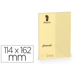 Sobre rossler coloretti c6 ministro color marron arena 114x162 mm pack de 5 unidades