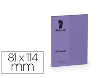 Sobre rossler coloretti c7 color lila 81x114 mm pack de 5 unidades