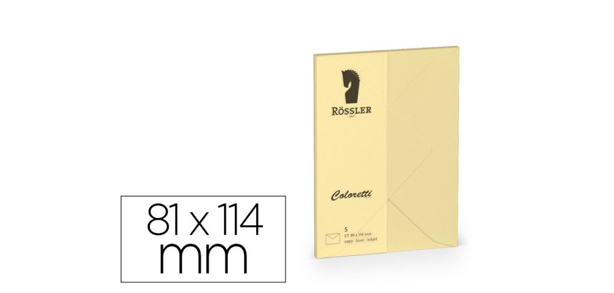 Sobre rossler coloretti c7 color marron arena 81x114 mm pack de 5 unidades