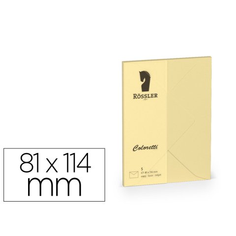 Sobre rossler coloretti c7 color marron arena 81x114 mm pack de 5 unidades