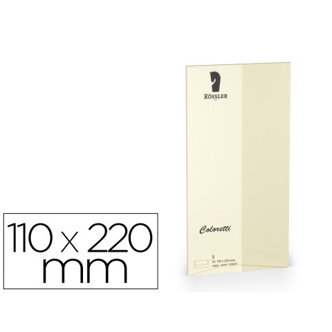Sobre rossler coloretti dl americano color marmol crema 110x220 mm pack de 5 unidades