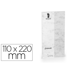 Sobre rossler coloretti dl americano color marmol gris 110x220 mm pack de 5 unidades